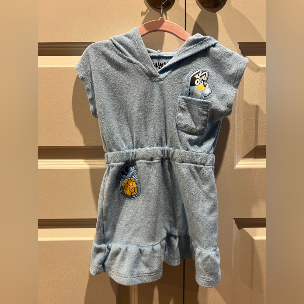 Bluey Swimsuit Coverup with a Hoodie - 18 months